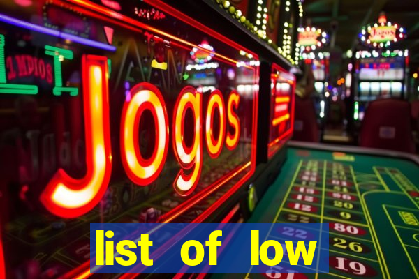 list of low variance slot machines