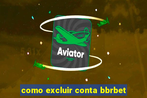 como excluir conta bbrbet