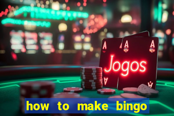 how to make bingo cards in excel