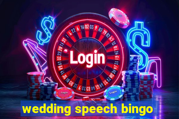 wedding speech bingo