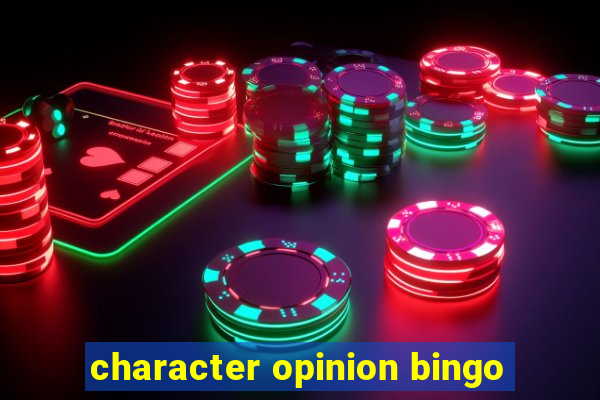 character opinion bingo