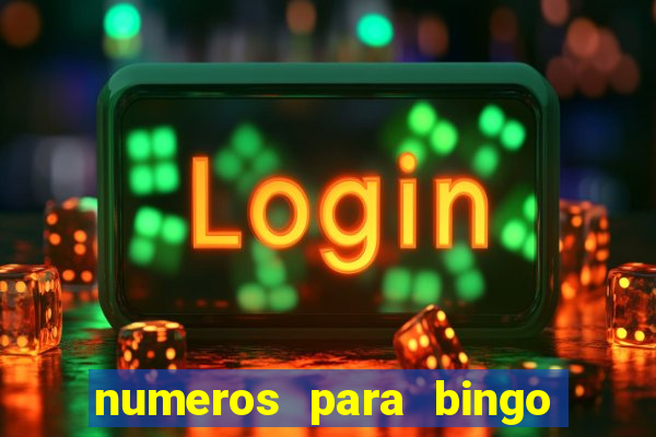 numeros para bingo de 1 a 90