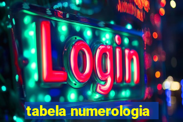 tabela numerologia