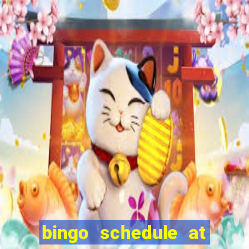 bingo schedule at mohegan sun