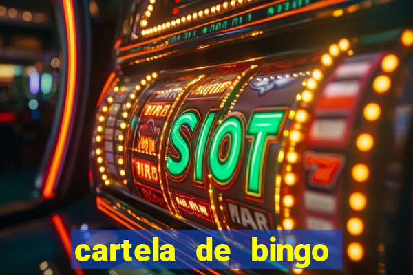 cartela de bingo de letras