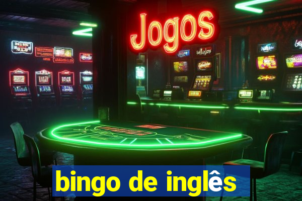 bingo de inglês