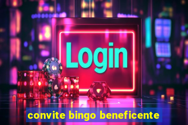 convite bingo beneficente