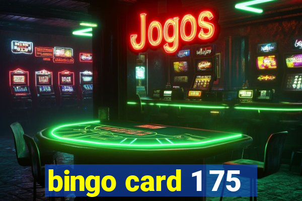 bingo card 1 75