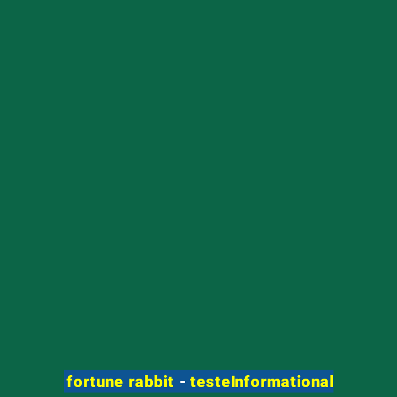 fortune rabbit - testeInformational