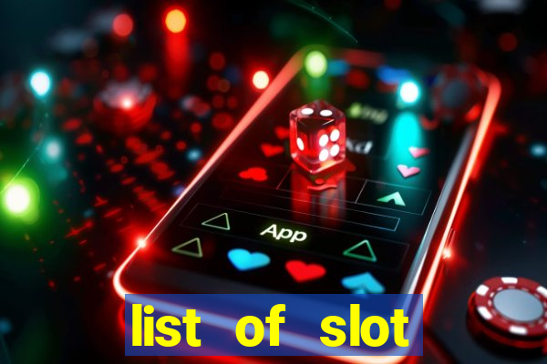 list of slot machines at jake's 58