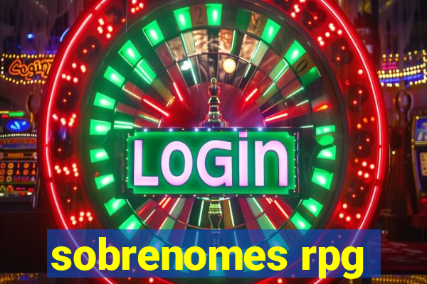 sobrenomes rpg