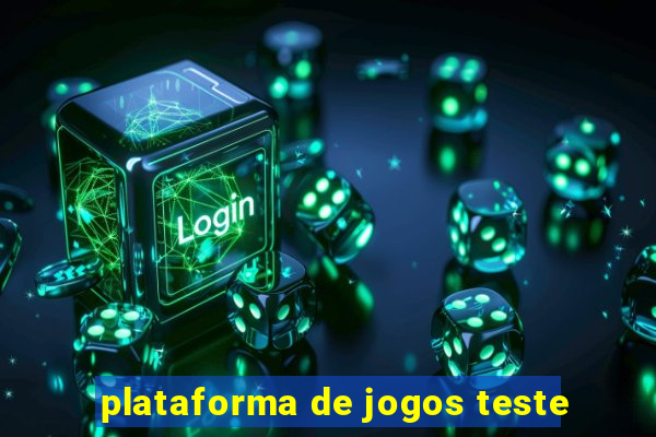 plataforma de jogos teste