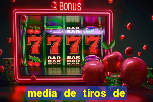 media de tiros de meta por jogo