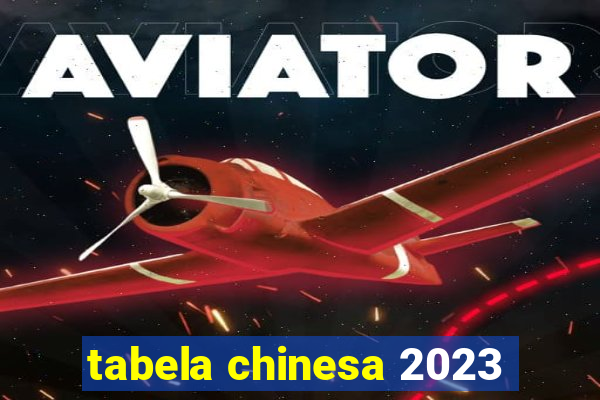 tabela chinesa 2023