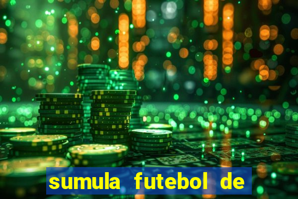 sumula futebol de campo word