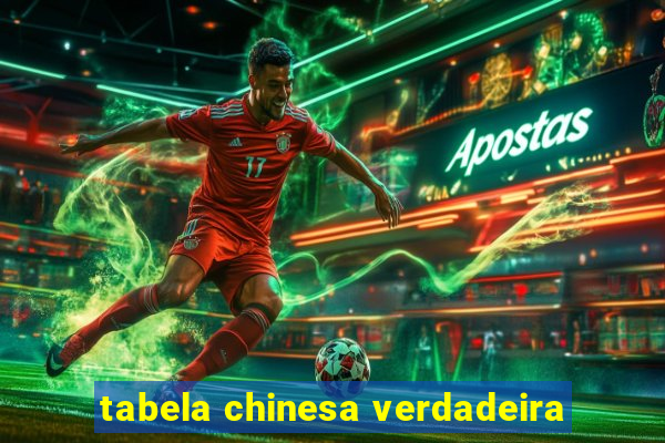 tabela chinesa verdadeira