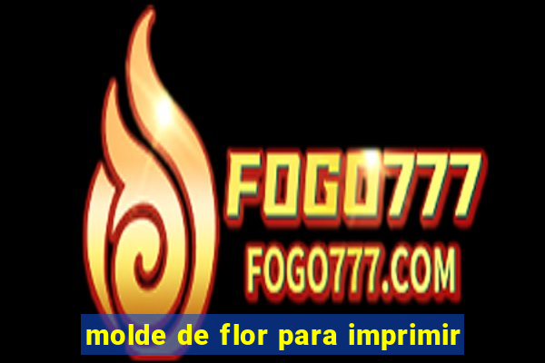 molde de flor para imprimir